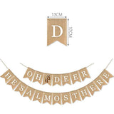 Burlap Oh Deer He'S Almost Here Banner Mantel Fireplace Supplies Boy Woodland Baby Shower Garland Decorations