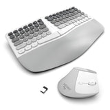 Ergonomic Wireless Keyboard And Mouse Set Creamy Wireless Keyboard Silent Mice Set With Wrist Rest For Computer, Laptop, Pc, Mac, Windows