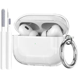 Clear TPU Protective Case for Apple AirPods Pro 3 2025 with Cleaning Kit, Soft Transparent Skin for Women and Men, Compatible with iPod Pro 3rd Generation Charging Case