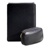 Pu Leather Padded Laptop Sleeve 16Inch Compatible With Macbook Pro 16 M3 A2991, 15Inch Laptop Bag Compatible With Macbook Pro 15 With Charger Pouch Color Black
