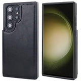Onetop Compatible With Samsung Galaxy S23 Ultra Wallet Case With Card Holder, Pu Leather Kickstand Card Slots Case, Double Magnetic Clasp And Durable Shockproof Cover 5G 6.8 Inch(Black)