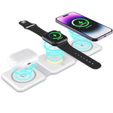 ????????????????? ??????????????? 3 In 1 Foldable Wireless Charger, Magnetic Fast Wireless Charging Pad, Compatible With Iphone 15/14/13/12, Apple Watch, Airpods Pro