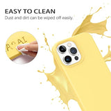 Compatible With Iphone 13 Pro Max Case Liquid Silicone Soft Gel Rubber Slim Microfiber Lining Cushion Texture Cover Shockproof Protective Phone Case For Iphone 13 Pro Max 6.7 Inch, Yellow