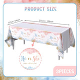 3 Pieces Pink Gender Reveal Tablecloth For Boy Or Girl Blue Gender Reveal Party Decorations Supplies Pink And Blue Plastic Table Cloth Disposable Table Covers For Baby Shower 108 X 54 Inch