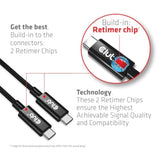 Cac-1578 Usb4 Gen3X2 Type C To Type C Bi-Directional Cable With 240W Charging,