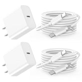 20W Usb C Fast Charger For Iphone 17/17 Pro/17 Pro Max/Air/16/16 Pro/16 Pro Max/15/15 Pro Max, Ipad Pro, 2 Pack Pd 20W Type C Iphone 16 Pro Max Charger Fast Charging With 6Ft Usb C To C Charging Cable