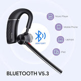 Single Ear Bluetooth Headsets Bh71 Lite,Wireless Headset With Mic For Work,Bluetooth Earpiece Connect Cell Phone/Mobile/Laptops,Teams Zoom Certified,Mute Function
