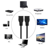 4K Hdmi Extension Cable 1 Ft Female To Female, Gold Plated High Speed Hdmi2.0