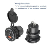 3 Ports 18W Usb Car Charger With Switch, 12-24V Qc 3.0 Usb & Dual Pd Usb C Cigarette Lighter Socket Outlet, Dashboard Mount Quick Charger For Car Motorcycle Truck Marine Boat, Red Light