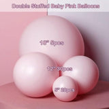 Double Stuffed Pink Balloon Garland Arch Kit Pastel Light Pink Balloons Different Sizes 18/12/5 Inch For Baby Shower Birthday Bridal Wedding Party Decoration