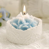 Blue Hydrangea Flower Scented Candle - Decorative Lace Cup Candle, Romantic Floral Candle Gift, Home Fragrance Decor, Spring Summer Decorations, Valentine'S Day Birthday Gifts For Women Mom Wife