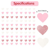 52.4Ft Heart Garland Streamer Pink Hanging Paper Garland Banner For Valentine Bridal Shower Wedding Party Decoration