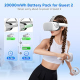 Battery Pack For Oculus Quest 2, 20000Mwh Extended Battery For Meta Quest 2 Accessories, 10W Fast Charging Vr Headset Battery Pack, Lightweight And Portable Charger For Extra 2-4H Playtime
