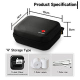 Label Maker Case Compatible M220 M110 M108 M260 M221 M120 M200 M150 M250 Printer, With Mesh Pocket For Accessories (Case Only)
