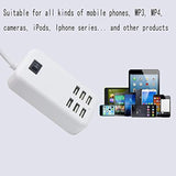 6 Ports Usb Charger Hub Desktop Us Plug Ac Power Wall Travel Charging Adapter Slots Charging Station