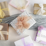 2 Rolls Shimmer Sheer Organza Ribbon 1-1/2 Inch Champagne Chiffon Fabr