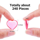 240 Pieces Red White Pink Acrylic Heart Gems 1 Lb Valentine'S Day Decoration Party Table Scatter Decorations With Round Box For Vase Fillers, Valentine'S Day, Wedding And Home Decorations