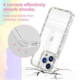 Compatible With Iphone 11 Clear Case Bling Diamond Rhinestone Cute For Girls Women Girly Case Glitter Shiny Sparkle Bumper Design Soft Silicone Luxury Fashion Protective 3D Phone Case