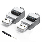 2Pack Usb2.0 Male Adapter Metal Case No Welding Required Usb Breakout Board Co