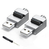 2Pack Usb2.0 Male Adapter Metal Case No Welding Required Usb Breakout Board Co