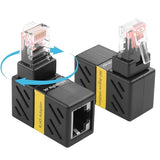 2 Pcs 360°Rotation Ethernet Adapter,90 Degree Right Angle Network Cat5/Cat6 Extension Adapter,Gigabit Rj45 Male To Female Connector
