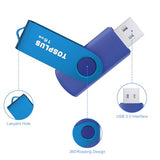 2 Pack 16Gb Usb Flash Drives Usb 2.0 Thumb Drives Memory Stick Data Storage Jump Drive Swivel Design (Black/Blue)