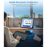 Surface Pro Keyboard For Pro 11/10/9/8/X 13 Inch, Wireless Bluetooth Surface Keyboard With 12 Gesture Touchpad, 7 Colors Backlit, Smart Sleep/Wake, Rechargeable Battery& Usb-C Charging