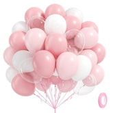 60Pcs Light Pink Balloons With Clear Pastel Pink And White Balloons For Wedding Bridal Baby Shower Shower Birthday Party Decorations