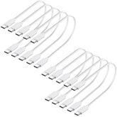 10-Pack Usb C Charger Cable, Multipack 60W Fast Charge Usb-C To Type C Charging Cords, 1Ft Bulk Short Wires, White