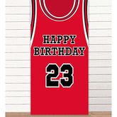 Happy Birthday 23 Banner Backdrop Background Red Basketball Star Player Sports Theme Decor For Man Boy 1St Birthday Party Baby Shower Photo Booth Props Favors Supplies Decorations
