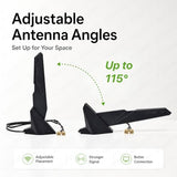 Wifi 6 6E 2T2R 2.4G/5G/6G Dual Band Magnetic Base With 3.28Ft Extension Cable Replacement For Pc Desktop Computer Motherboard Antenna Pci-E Wireless Network Cards Wi-Fi Router Wi Fi 6E Antenna