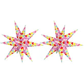 2pcs 32in Heart Star Foil Balloons Yellow for Weddings Valentine Party Decor