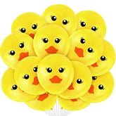 60 Pcs Yellow Duck Balloons Cartoon Printed 12 Inch for Parties & Decorations