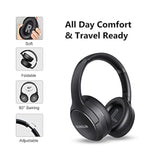 Hybrid Active Noise Cancelling Headphones, Wireless Over Ear Bluetooth Headphones With Microphone, 70H Playtime, Foldable Headphone With Hifi Audio, Deep Bass For Home Travel Office
