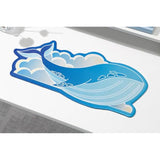 Unique Blue Whale Mouse Pad, Extended Large Desk Mat, 19.7" X 8.9" Waterproof Gaming Mouse Pad, Non-Slip Rubber Base Keyboard Mousepad For Desk Gamer, Office & Home (Blue Whale, Large)