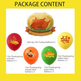 Thanksgiving Balloons 15Pcs Turkey Foil and Latex Balloons for Party Decor Birthday Harvest