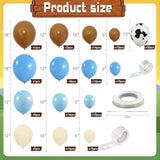 158 Pcs Blue Cow Balloons Arch Garland Kit Cow Party Decorations For Baby Shower Birthday Farm Western Cowboy Theme Party Supplies Decorations