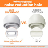 Compatible With Airpods Pro 2Nd/1St Generation Replacement Ear Tips With Cleaner Kit,Noise Reduction Holewith & Built-In Dust Guard Screen, Silicone Ear Tips 3 Sizes (S/M/L)-White