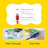 Haribo Mini Power Bank 10000Mah, 22.5W Fast Charging, Built-In Cable, Compact Size, 5V 3A, Gummy Bear Style Portable Charger For Iphone 15 16, Samsung Galaxy, Motorola