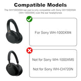 Wh-1000Xm4 Protein Leather Replacement Earpads Compatible With Sony Wh-1000Xm4 (Wh1000Xm4) Noise Canceling Headphones, Ear Pads Cushions With Noise Isolation Memory Foam