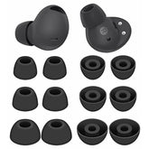 6 Pairs Galaxy Buds 2 Pro Ear Tips Buds Eartips, S/M/L Replacement Soft Silicone Rubber Flexible Gel Earbuds Earplug Fit In Case Compatible With Samsung Galaxy Buds 2 Pro 2022 Release - Graphite