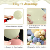 Pastel Balloon Arch Kit: 122pc Macaron & Metallic Balloons, Boho Party Decor