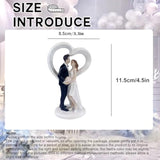 4.5" Wedding Cake Toppers Bride And Groom Figures Ornament Toy Gifts Party Decor