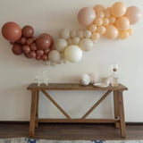 Brown Balloon Arch Kit Retro Brown Nude Tan White Sand Balloons for Baby Shower Thanksgiving Party