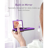 Samsung Galaxy S22 Plus Case - Wallet Case With Credit Card Holder & Hidden Mirror, All-Round Protection Shockproof Phone Cover Designed For Samsung Galaxy S22 +, 6.6 Inch Purple