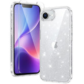 For Iphone 16E Case Glitter: For Iphone 16E 2025 Bling Sparkle Clear Anti Yellowing Rugged Case Grade Protection Slim Cases | Scratch-Resistant Transparent Cell Phone Cover (Shiny)