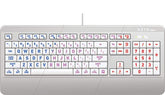 Vision Mac Usb-C Keyboard, Backlit/Large Print, 3 Interchange Backlight Colors, Blue/Red/Purple (Kb540)