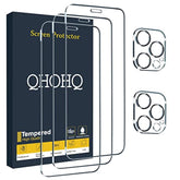 3 Pack Screen Protector For Iphone 12 Pro 6.1 Inch With 2 Pack Tempered Glass Camera Lens Protector, Ultra Hd, 9H Hardness, Scratch Resistant, Easy Install - Case Friendly