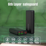 50000Mah Power Bank, Qc3.0 22.5W And Usb C Pd 20W Fast Charging, Built-In Flashlight, Suitable For Mobile Phones, Cameras, Tablets, Etc