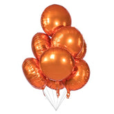 30pcs Orange Mylar Balloons 18 Inch Round Foil Balloons for Fall Party Decorations